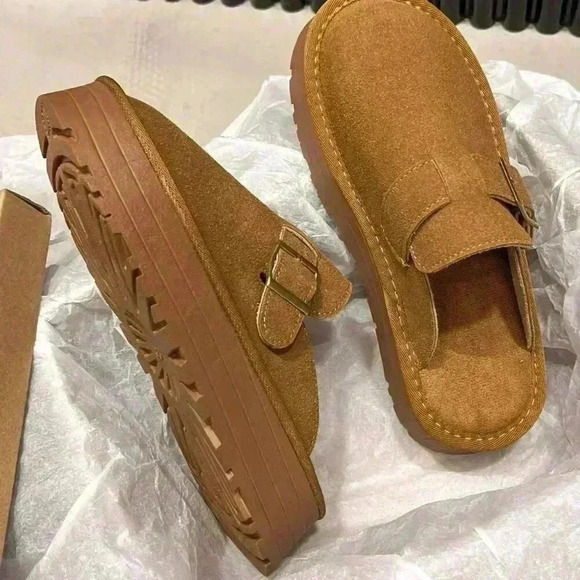 Camel Casual Women's Thick Sole Suede Leather Shoes - Picture 1 of 6